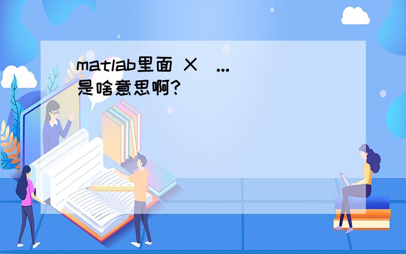 matlab里面 X|...是啥意思啊?