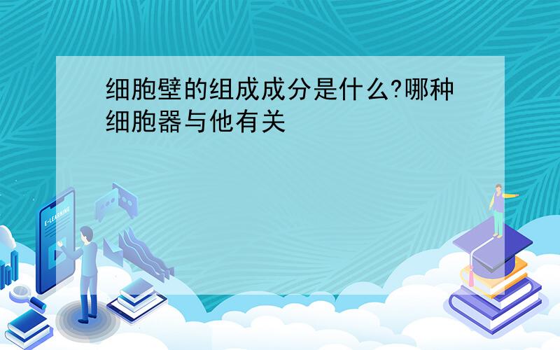 细胞壁的组成成分是什么?哪种细胞器与他有关