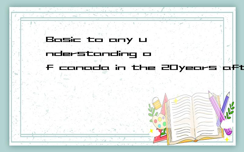 Basic to any understanding of canada in the 20years after the Second Word War is the country's impressive population growth这句话为什么是倒装句?