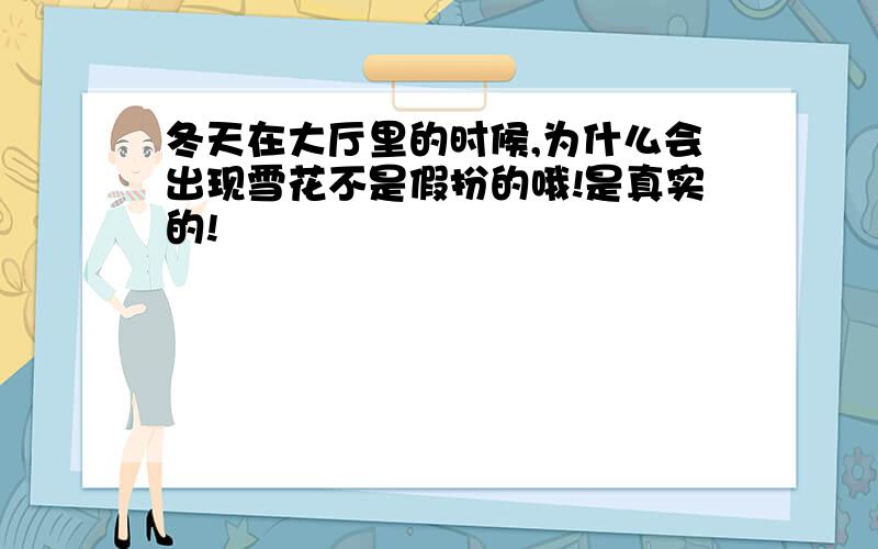 冬天在大厅里的时候,为什么会出现雪花不是假扮的哦!是真实的!