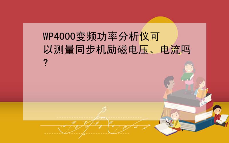 WP4000变频功率分析仪可以测量同步机励磁电压、电流吗?