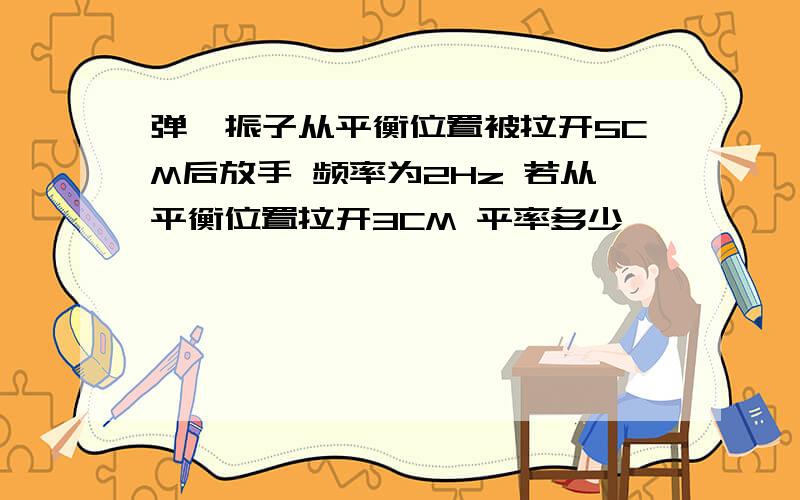 弹簧振子从平衡位置被拉开5CM后放手 频率为2Hz 若从平衡位置拉开3CM 平率多少