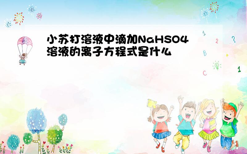 小苏打溶液中滴加NaHSO4溶液的离子方程式是什么