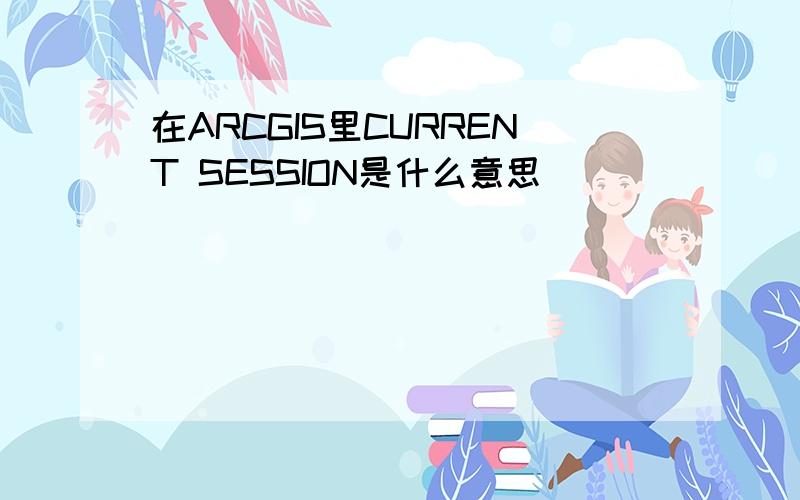 在ARCGIS里CURRENT SESSION是什么意思