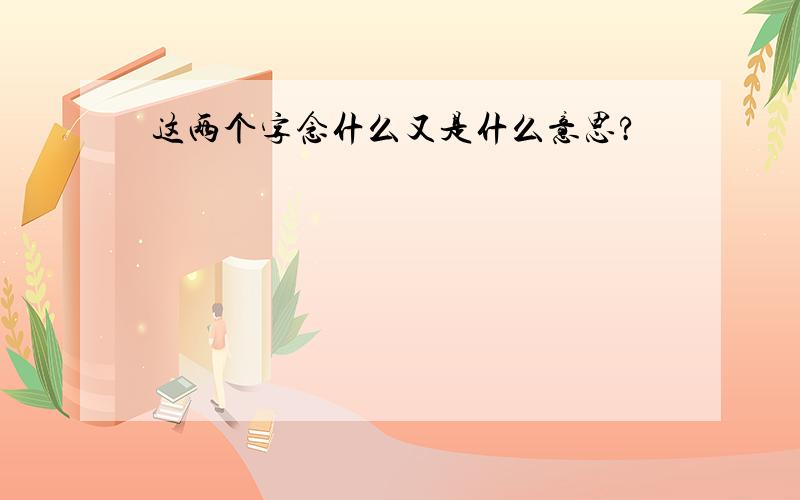 这两个字念什么又是什么意思?