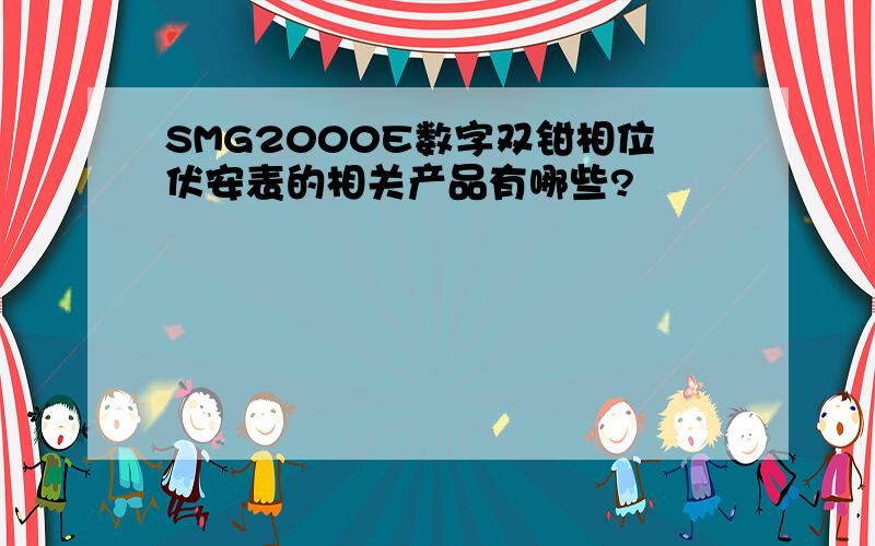 SMG2000E数字双钳相位伏安表的相关产品有哪些?