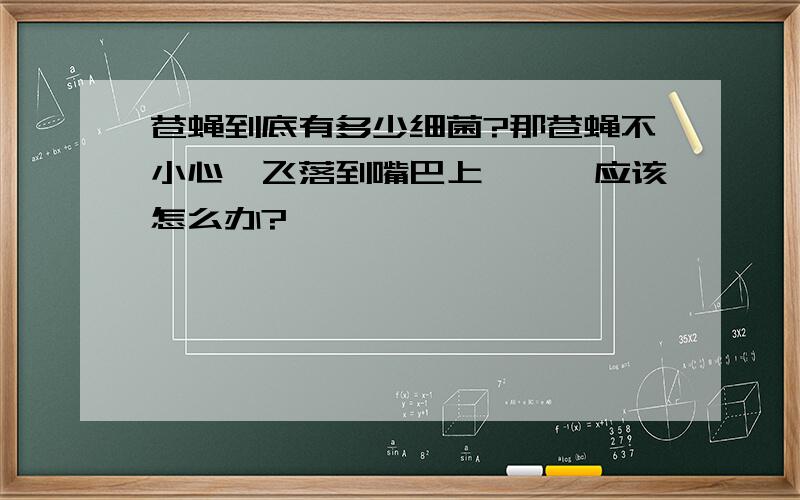 苍蝇到底有多少细菌?那苍蝇不小心一飞落到嘴巴上```应该怎么办?