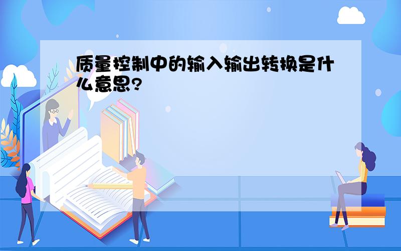 质量控制中的输入输出转换是什么意思?