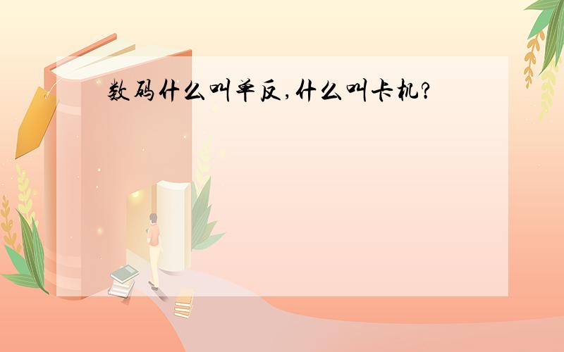 数码什么叫单反,什么叫卡机?